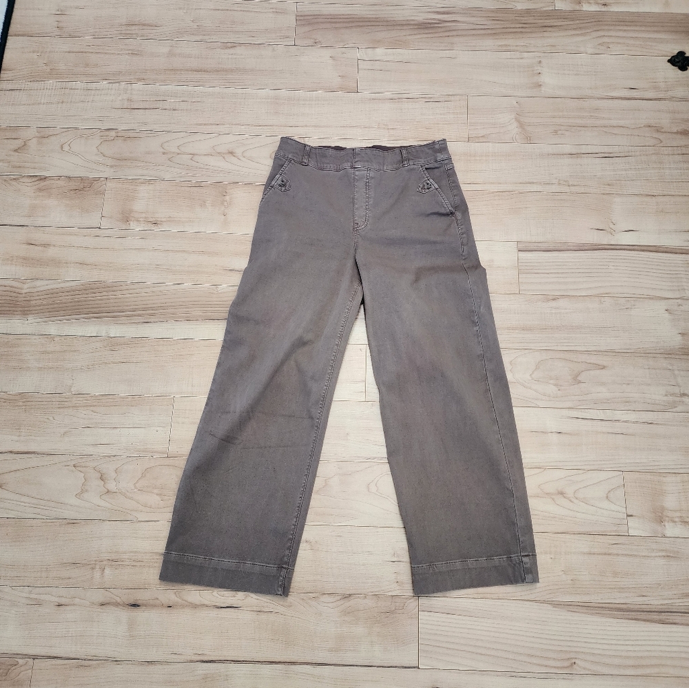 Spanx stretch twill cropped pant size large